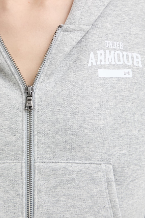 Under Armour bluza rozpinana z kapturem damska z bawełną Icon 6010978 szary