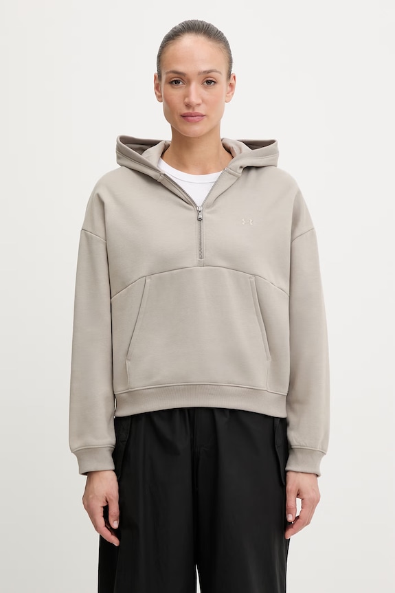 Under Armour μπλούζα με κουκούλα Γυναικεία Icon Fleece μπεζ 6012843