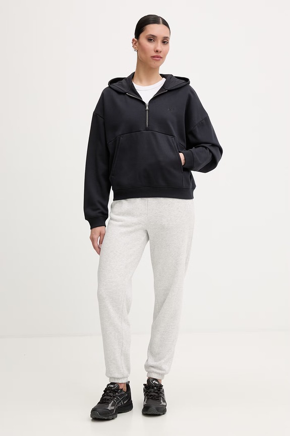 Under Armour μπλούζα με κουκούλα Γυναικεία Icon Fleece 6012843 μαύρο SS26