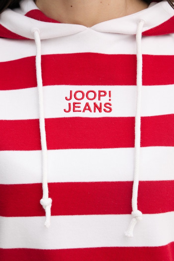 Joop! Mikina s kapucňou dámska bavlnená 30101860 červená