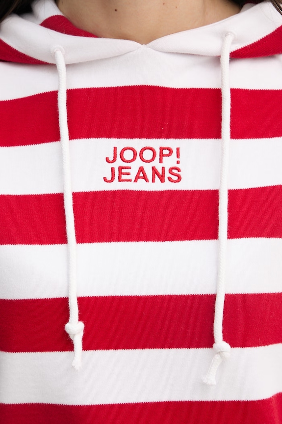 Joop! Mikina s kapucňou dámska bavlnená 30101860 červená
