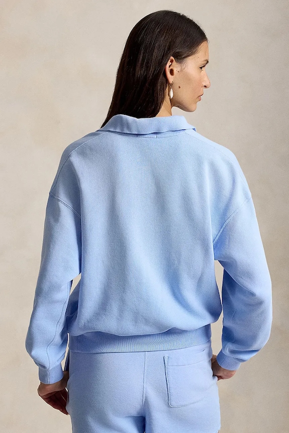 Polo Ralph Lauren ISLAND FLC-KNT-SWEATSHIRT bluza damska z bawełną 211965097500 niebieski SS26