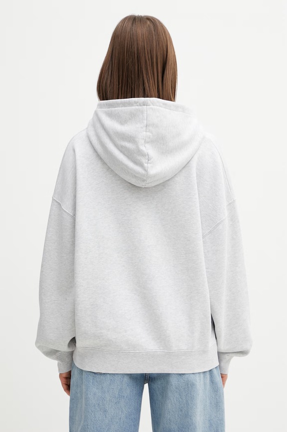 Odzież Anine Bing HARVEY SWEATSHIRT NEW CLASSIC bluza z kapturem bawełniana damska A.08.12493.GRM1 szary