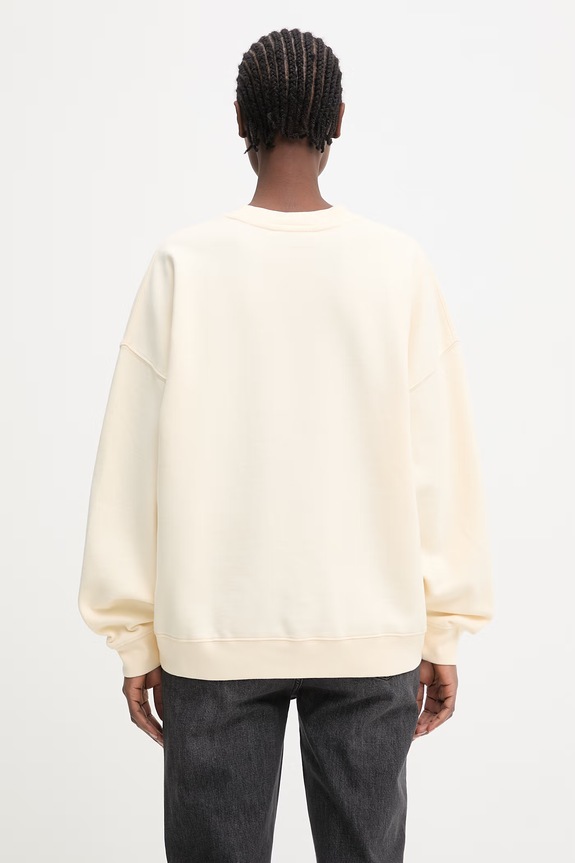 Clothing Anine Bing MILES SWEATSHIRT COLLEGIATE - CREAM Women's Cotton Sweatshirt A.08.12486.WKHA3 beige