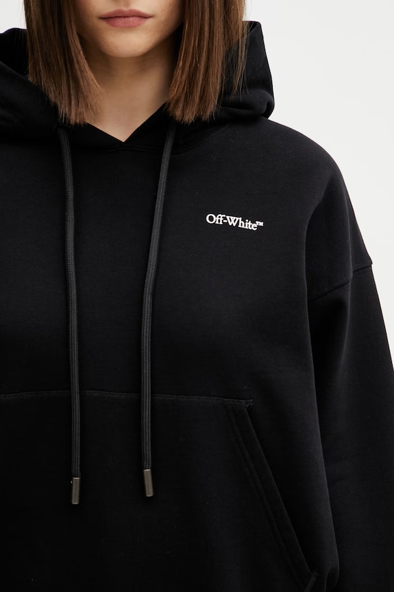Off-White Half Arrow hoodie cotton Women's black 2BB06DS26FLE001