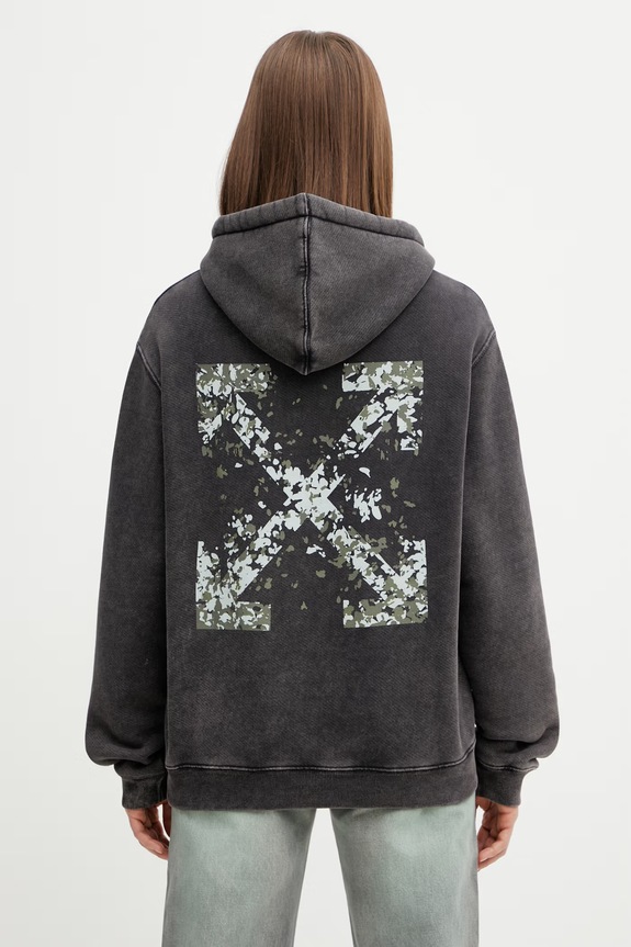 Off-White Arrow Confetti bluza bawełniana damska czarny 2BB064S26FLE001