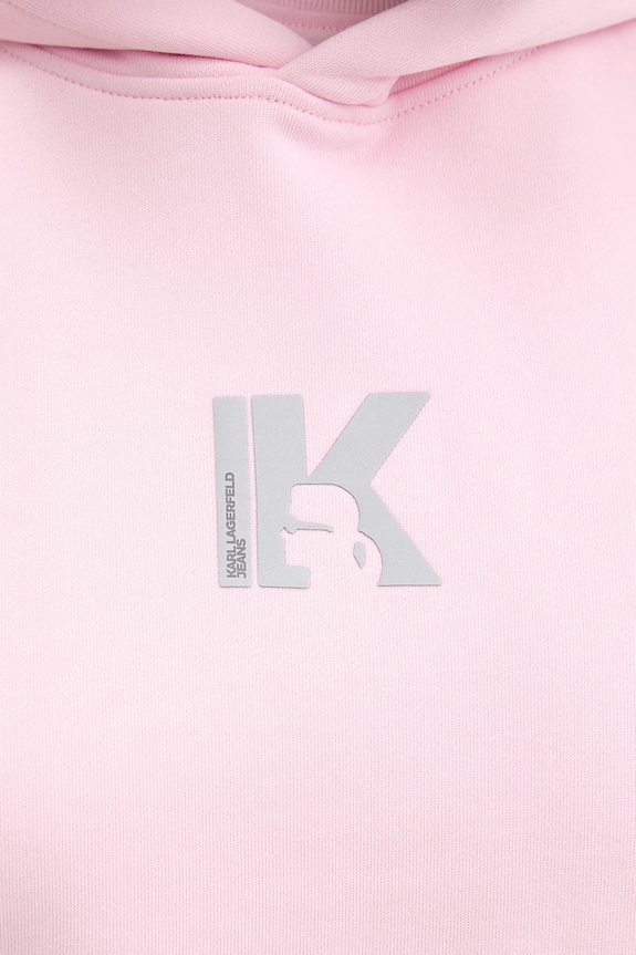Karl Lagerfeld Jeans hanorac cu glugă pentru femei, din bumbac B2W20037 roz