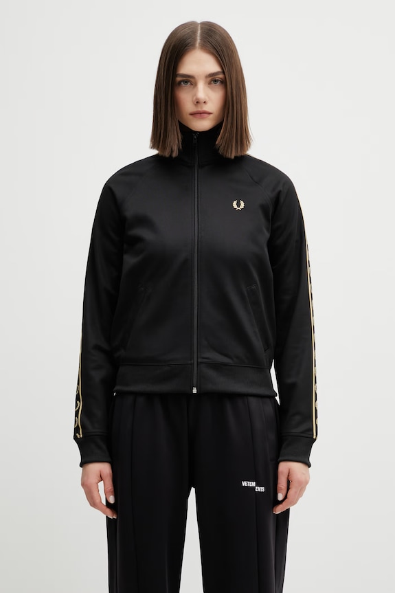 Fred Perry bluză imprimeu negru J4131
