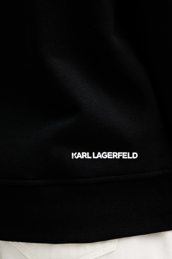 Karl Lagerfeld bluza damska bawełniana IKON czarny B2W20022