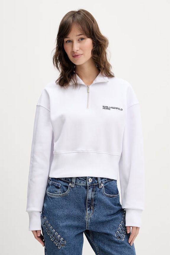 Karl Lagerfeld Jeans bluză imprimeu alb B2W20041