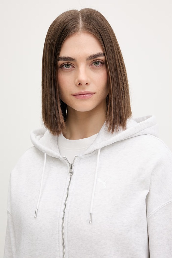 Mikina Puma ESS Full zip béžová 636021