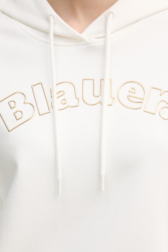 Blauer ženski pulover s kapuco z bombažem FAYETTE BLDF08057 bež