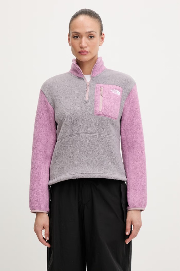 The North Face hanorac pentru femei, din polar Yumiori roz NF0A8E89M5O1