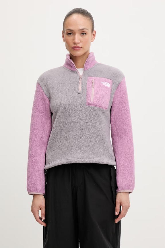 The North Face hanorac pentru femei, din polar Yumiori roz NF0A8E89M5O1