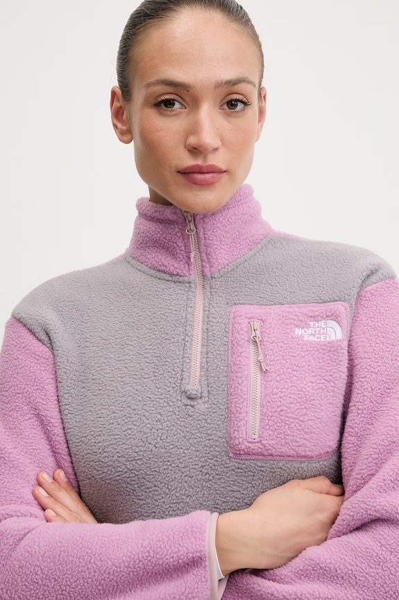 The North Face hanorac pentru femei, din polar Yumiori roz NF0A8E89M5O1