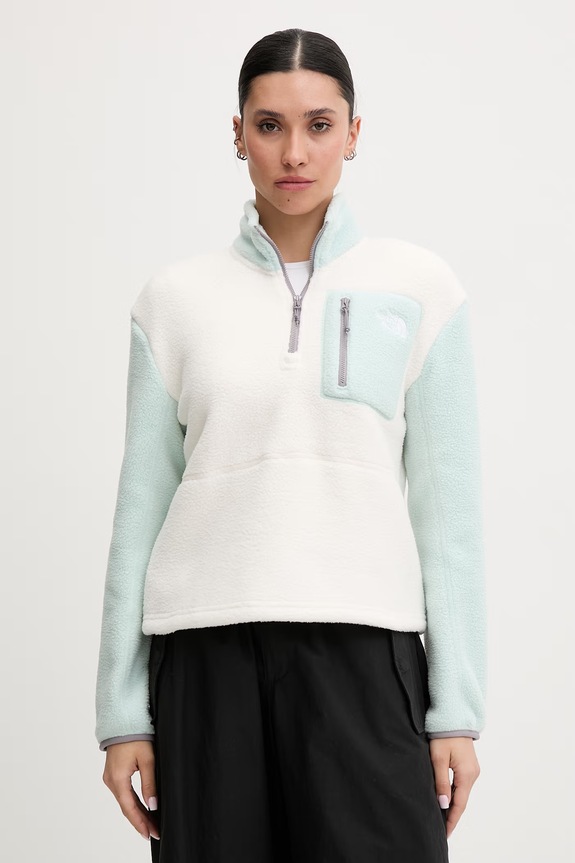 The North Face hanorac cu fermoar pentru femei Yumiori turcoaz NF0A8E89M651