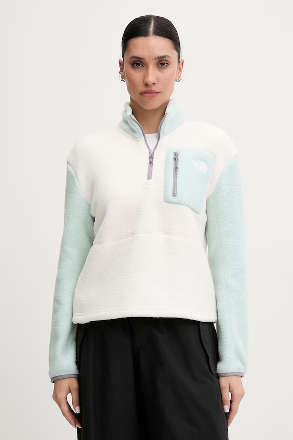 The North Face hanorac cu fermoar pentru femei Yumiori turcoaz NF0A8E89M651