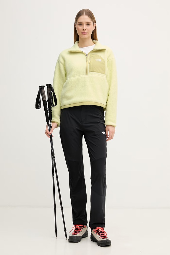 The North Face sportska dukserica ženska od flisa Yumiori Off NF0A8EV0GM41 zelena SS26