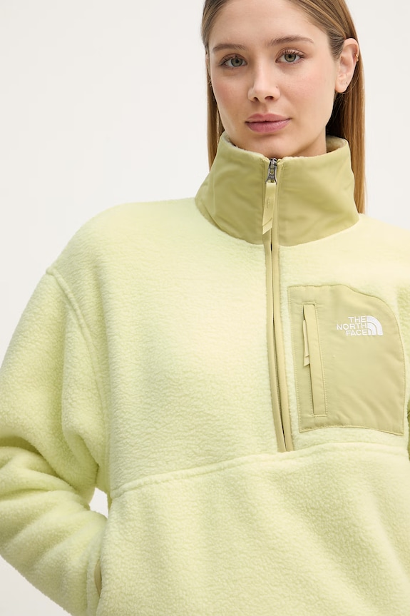 The North Face sportska dukserica ženska od flisa Yumiori Off zelena NF0A8EV0GM41