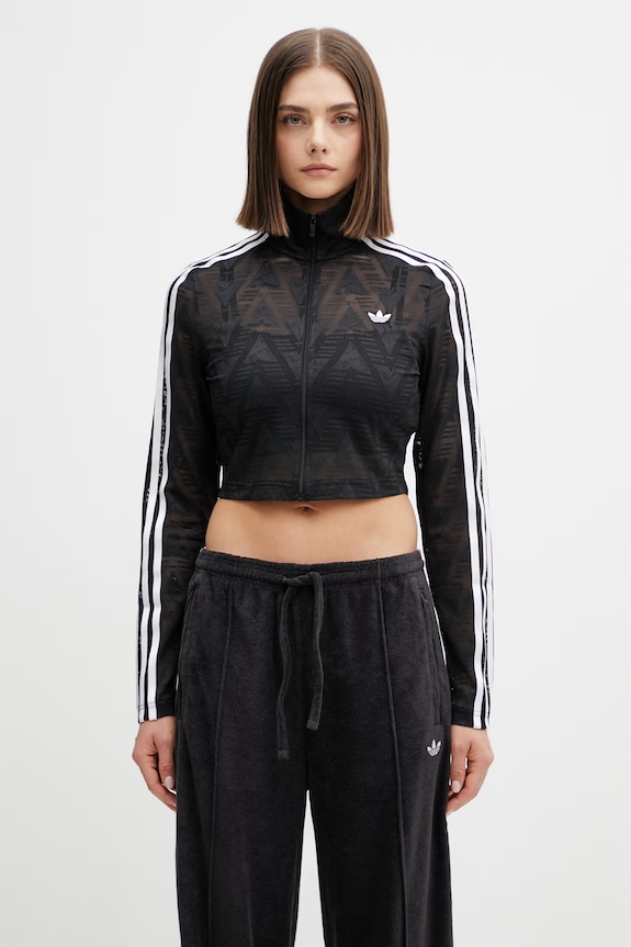 adidas Originals Firebird felpa con cerniera da donna nero KD0349