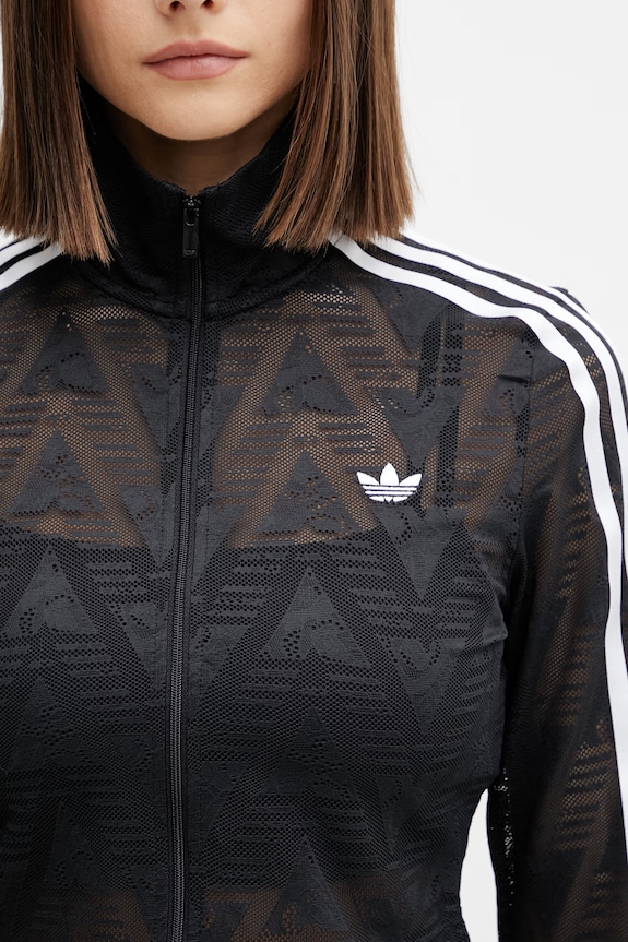 adidas Originals μπλούζα με κουμπιά Γυναικεία Firebird μαύρο KD0349