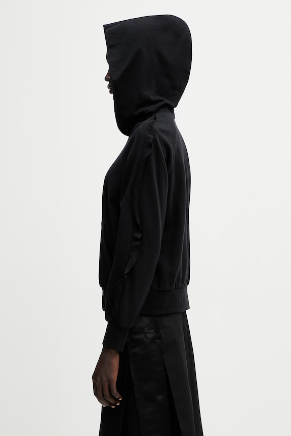 Undercover HOODIE bluza z kapturem bawełniana damska UP1F1810 czarny SS26