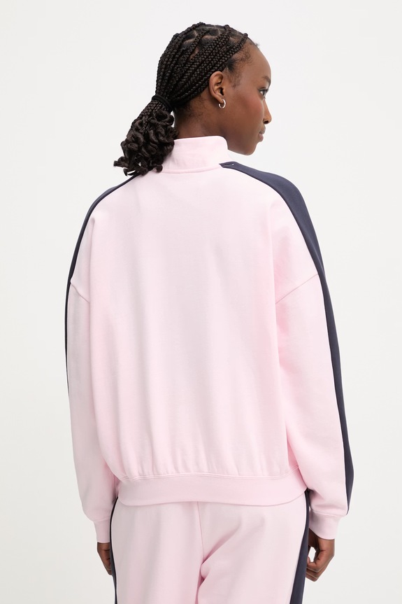 Odzież Juicy Couture bluza damska z bawełną CREST TRACK TOP JCSAS126401 różowy