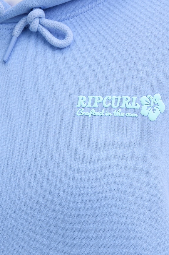 Rip Curl hanorac cu glugă pentru femei, cu bumbac SURF PUFF HERITAGE 0A0WFL albastru
