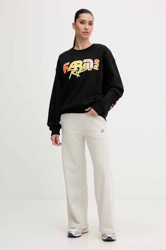 Rip Curl hanorac pentru femei, din bumbac FARM RIO 0C5WFL negru SS26