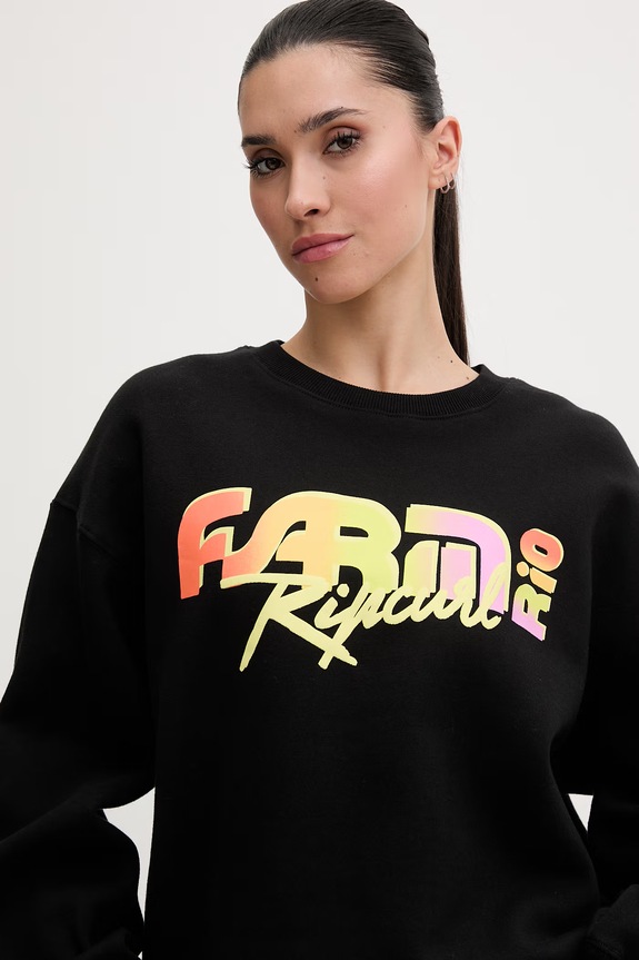 Rip Curl hanorac pentru femei, din bumbac FARM RIO negru 0C5WFL