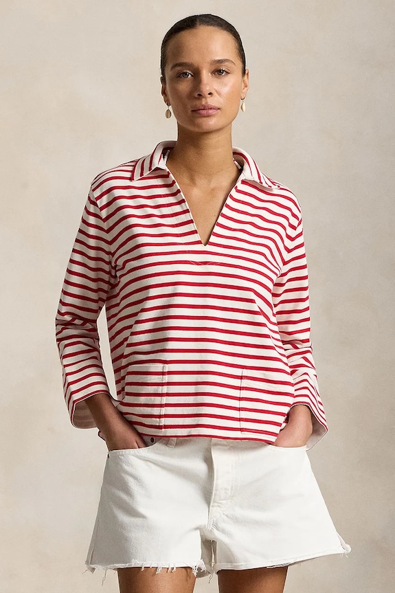 Polo Ralph Lauren mikina dámska bavlnená červená 211A12733