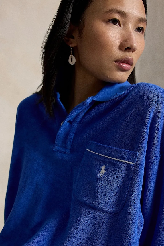 Polo Ralph Lauren bluza damska bawełniana 211A12737 niebieski