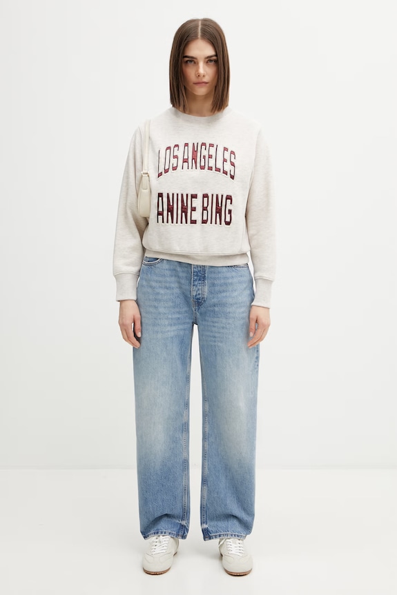 Anine Bing Harry bluza damska z bawełną A.08.11677 beżowy
