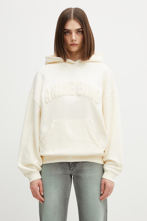 Anine Bing Harvey bluza bawełniana damska żółty A.08.11858