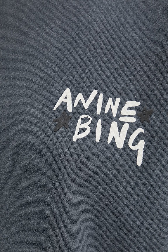 Anine Bing Miles μπλούζα oversize βαμβακερή γυναικεία γκρί A.08.12055