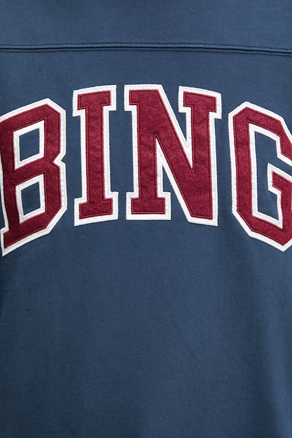 Anine Bing Trenton bluza oversize bawełniana damska granatowy A.08.12203