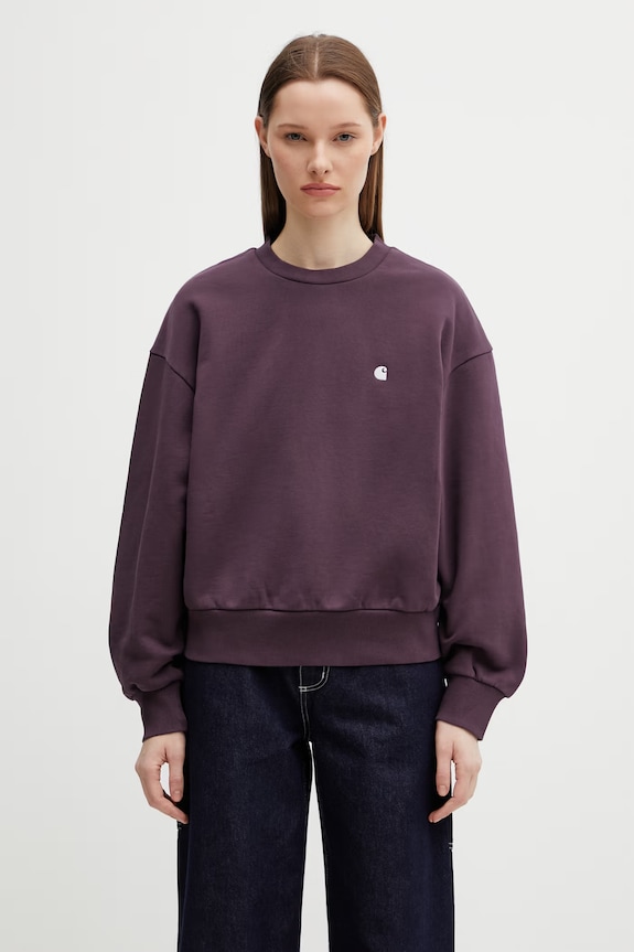 Carhartt WIP W' Casey Sweatshirt bluza bawełniana damska fioletowy I032643.3MVXX