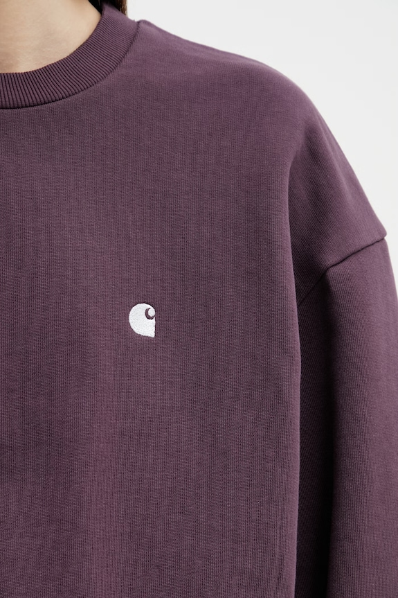 Carhartt WIP W' Casey Sweatshirt bluza bawełniana damska fioletowy I032643.3MVXX