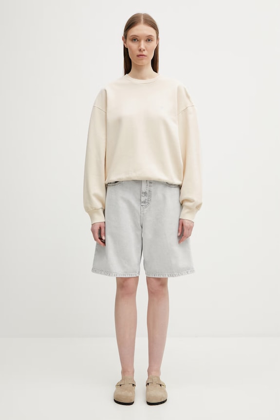 Carhartt WIP W' Casey Sweatshirt bluza oversize bawełniana damska I032643.3MWXX beżowy
