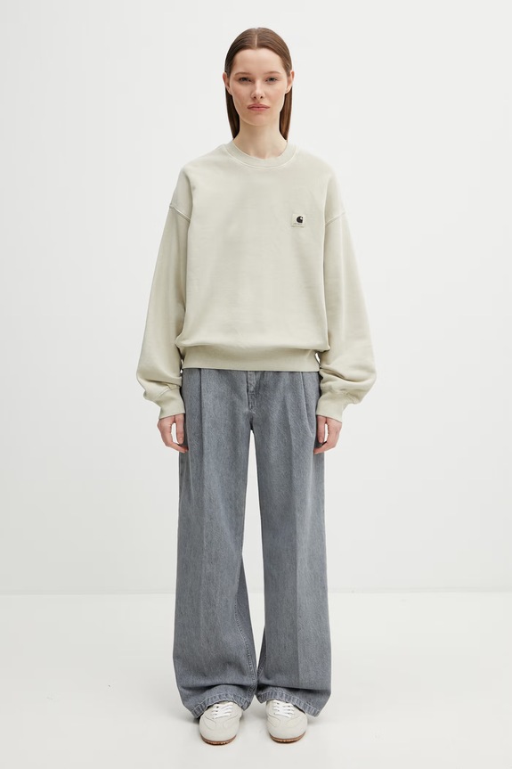 Carhartt WIP W' Nelson Sweatshirt bluza bawełniana damska I029537.3IOGD beżowy