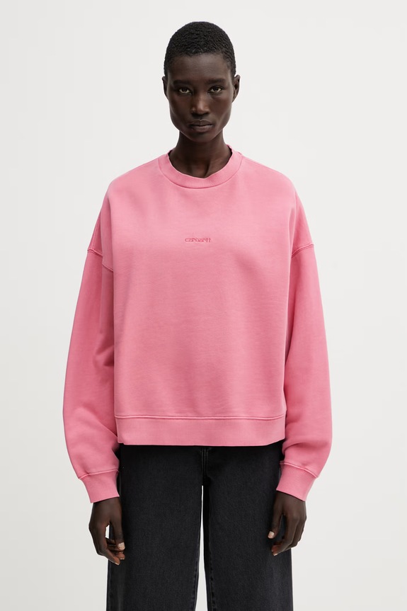 Carhartt WIP W' Benton Sweat bluza bawełniana damska różowy I034511.3IJGD