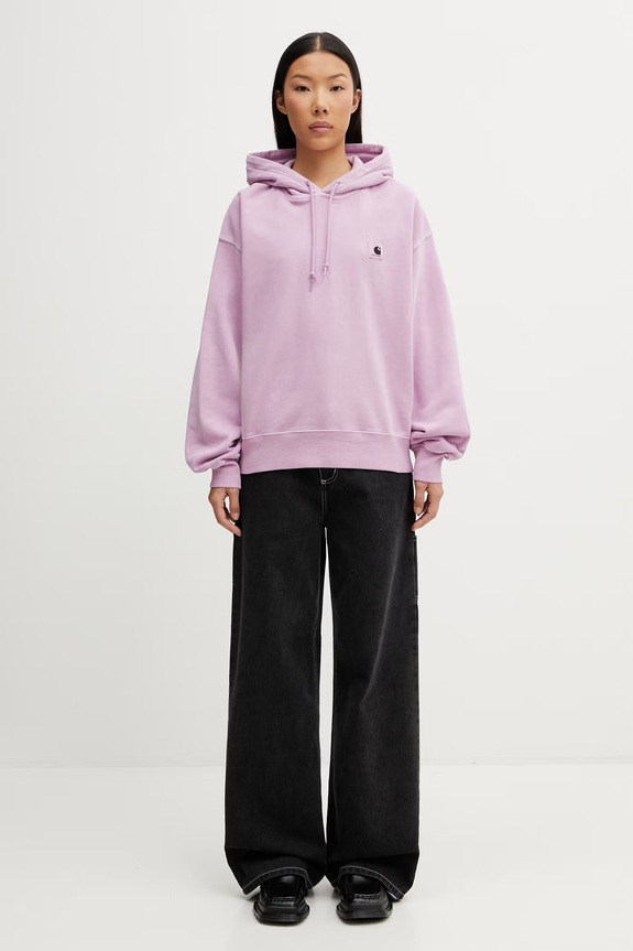 Carhartt WIP W' Hooded Nelson Sweat oversized sweatshirt cotton Women's I032741.3IBGD violet