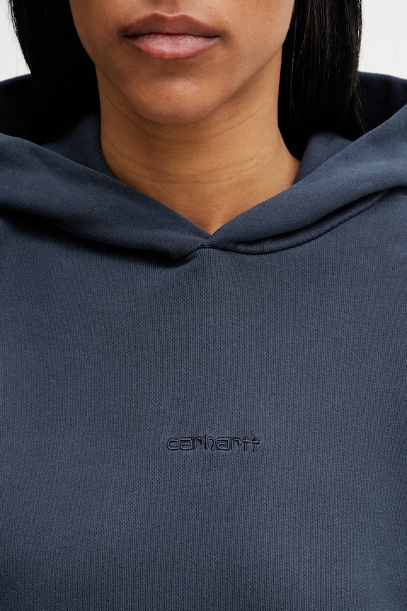 Carhartt WIP W' Hooded Benton Sweat bluza z kapturem damska bawełniana granatowy I034512.3IWGD