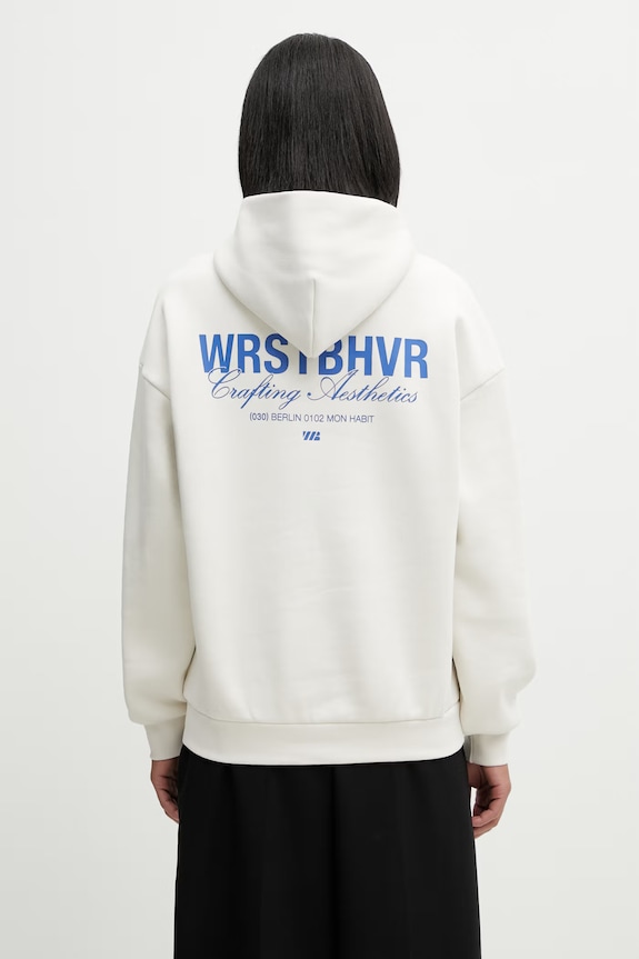 WRSTBHVR Studio V13 bluza z kapturem damska beżowy U2026TT.3439