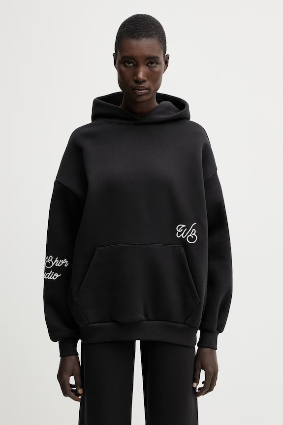 WRSTBHVR Gustaf felpa con cappuccio da donna nero U2026TT.3565