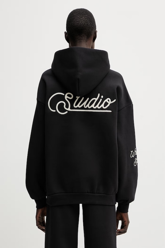 Abbigliamento WRSTBHVR Gustaf felpa con cappuccio da donna U2026TT.3565 nero