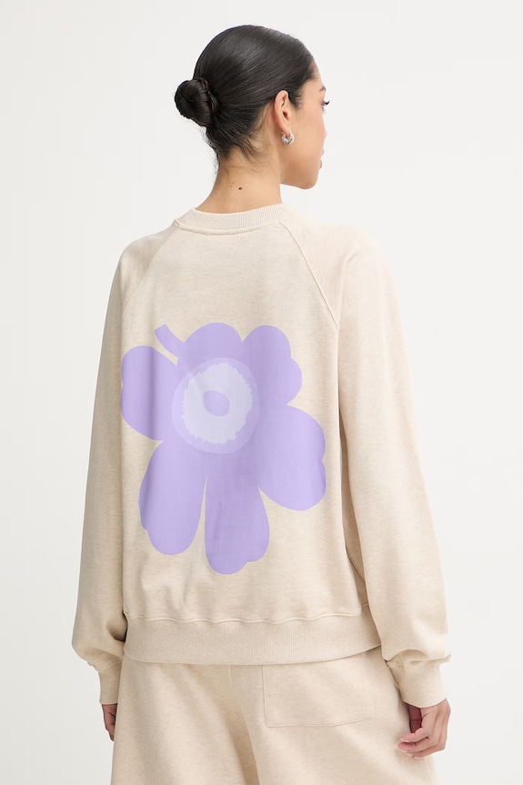 Oblečenie Marimekko mikina dámska bavlnená 095469 béžová