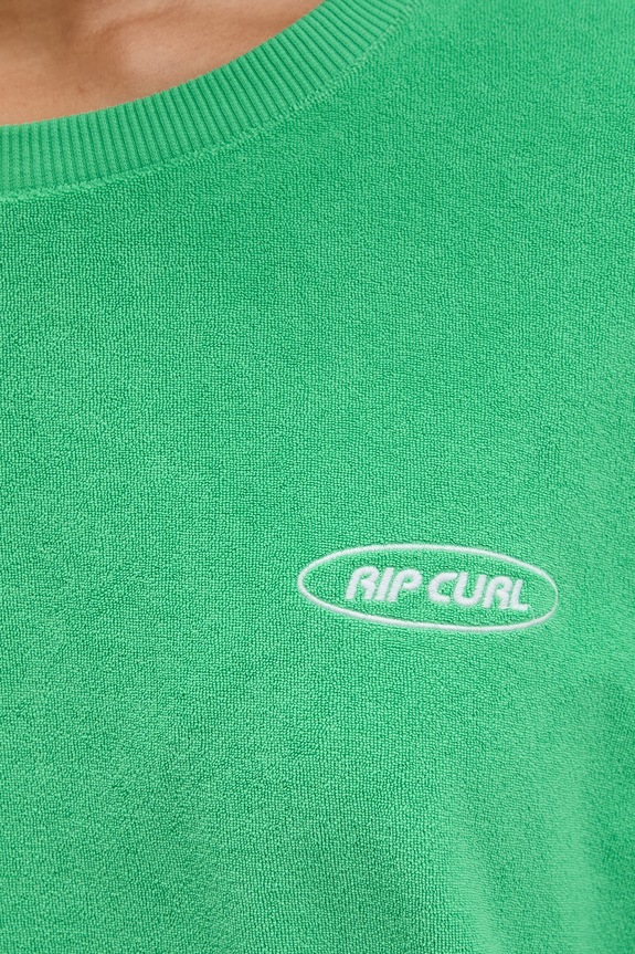 Rip Curl bluza oversize damska z bawełną 076WFL zielony