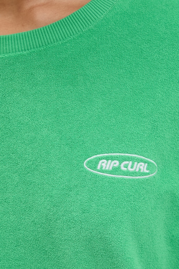 Rip Curl bluza oversize damska z bawełną 076WFL zielony