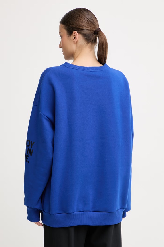 Oblačila JOYINME oversize pulover ženski bombažen Rebel bluza.soft.rebel modra